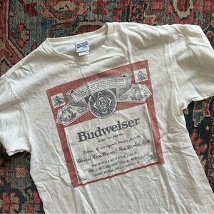 Urban Outfitters Budweiser Graphic Cream T-Shirt